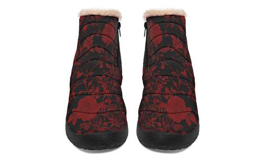 Blood Rose Romance Comfy Winter Boots