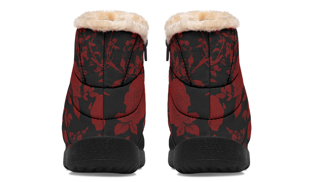 Blood Rose Romance Comfy Winter Boots