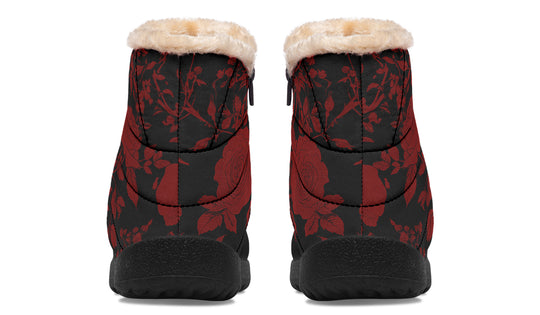 Blood Rose Romance Comfy Winter Boots