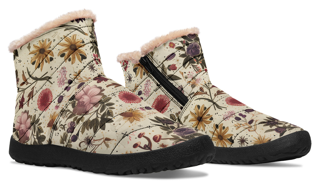 Enhcnated Blossoms Comfy Winter Boots