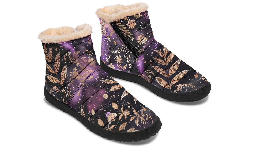 Galactic Bloom Comfy Winter Boots