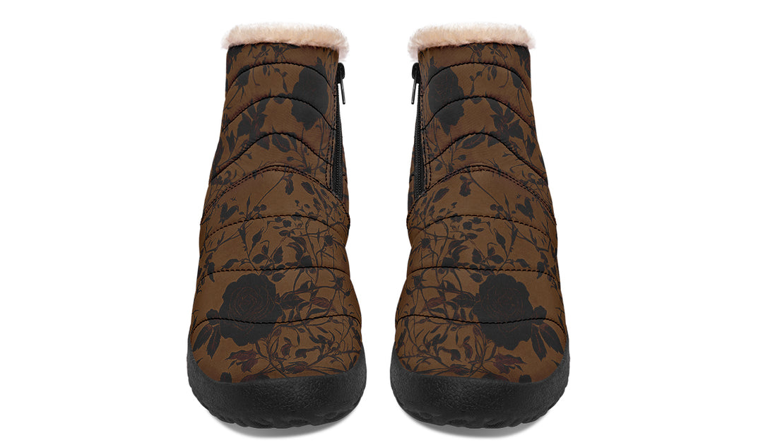 Sepia Rose Romance Comfy Winter Boots