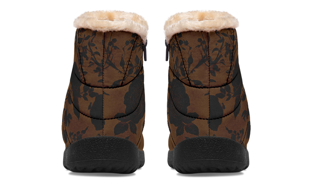 Sepia Rose Romance Comfy Winter Boots