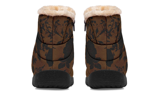 Sepia Rose Romance Comfy Winter Boots