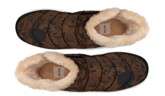 Sepia Rose Romance Comfy Winter Boots