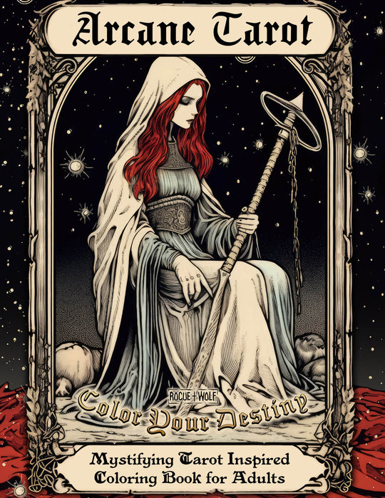 Arcane Tarot: A Mystifying Tarot Coloring Book for Adults with Victorian Inspired Poems