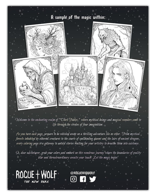 Dark Fables: A Fairy Tale Coloring Book for Adults