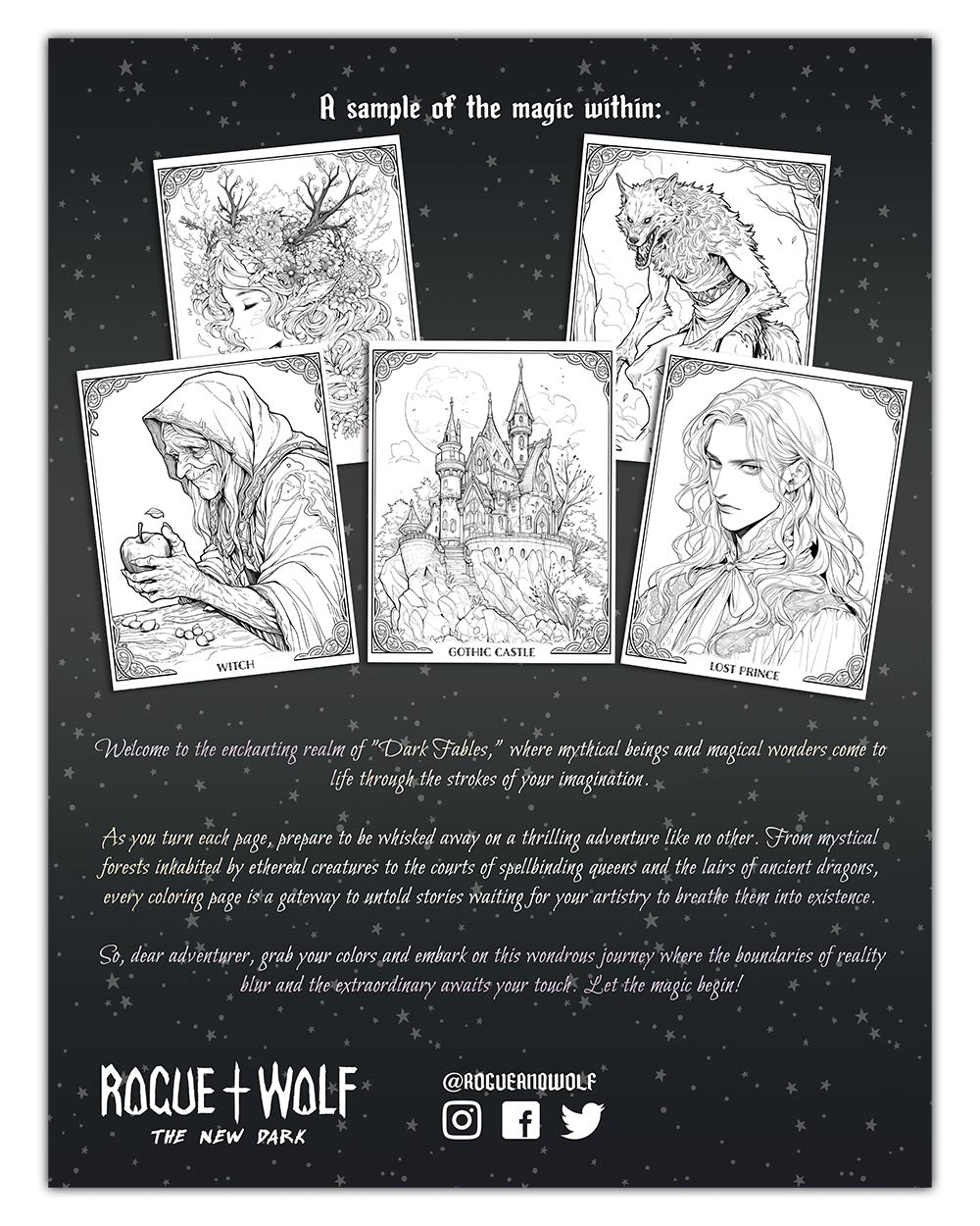 Dark Fables: A Fairy Tale Coloring Book for Adults – Rogue + Wolf