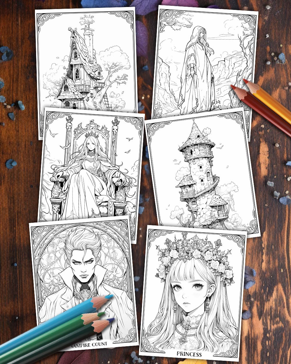 Dark Fables: A Fairy Tale Coloring Book for Adults