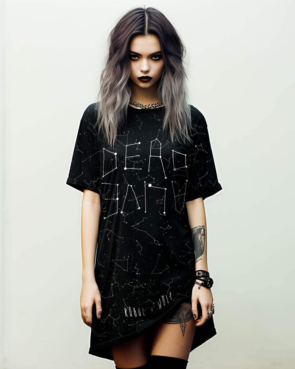 Rogue + Wolf Harajuku Goth Clothes Alt Clothing Gothic Tshirt for Women Emo  Halloween Dress Aesthetic Black at  Women's Clothing store