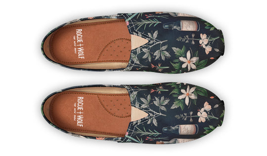 Apothecary Haven Espadrilles - Lightweight Canvas Slip-Ons with Elastic V for Easy Comfort