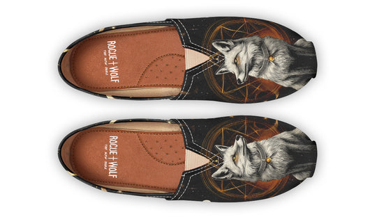 Astral Fox Espadrilles - Lightweight Canvas Slip-Ons with Elastic V for Easy Comfort