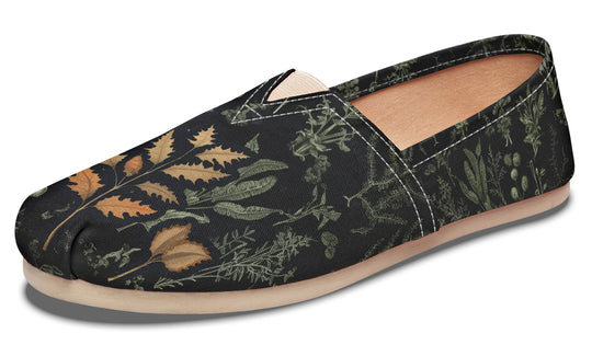 Autumn Memoir Espadrilles - Lightweight Canvas Slip-Ons with Elastic V for Easy Comfort