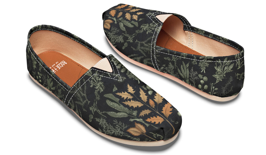 Autumn Memoir Espadrilles - Lightweight Canvas Slip-Ons with Elastic V for Easy Comfort