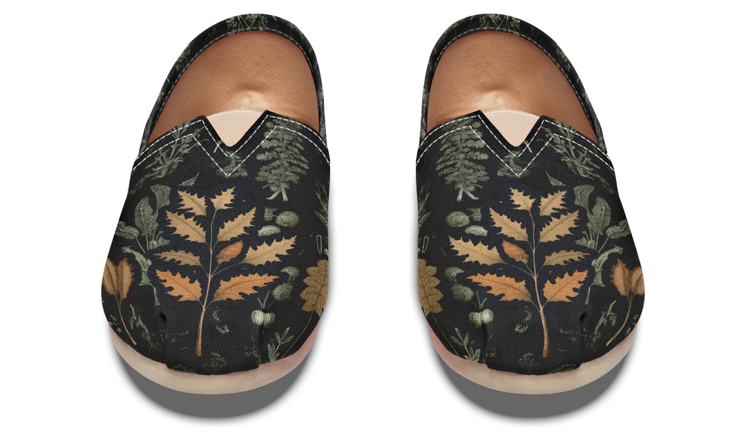 Autumn Memoir Espadrilles - Lightweight Canvas Slip-Ons with Elastic V for Easy Comfort