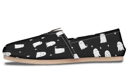 Ghost Party Espadrilles - Lightweight Canvas Slip-Ons with Elastic V for Easy Comfort