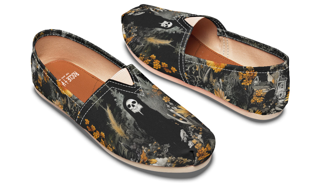 Grim’s Harvest Espadrilles - Lightweight Canvas Slip-Ons with Elastic V for Easy Comfort