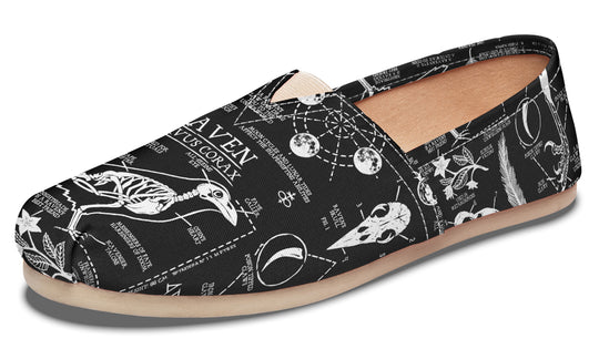 Raven Study Espadrilles - Lightweight Canvas Slip-Ons with Elastic V for Easy Comfort