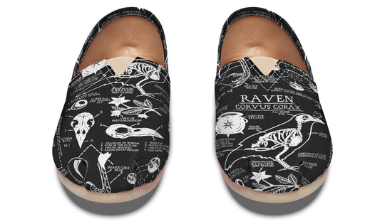 Raven Study Espadrilles - Lightweight Canvas Slip-Ons with Elastic V for Easy Comfort