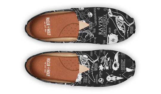 Raven Study Espadrilles - Lightweight Canvas Slip-Ons with Elastic V for Easy Comfort