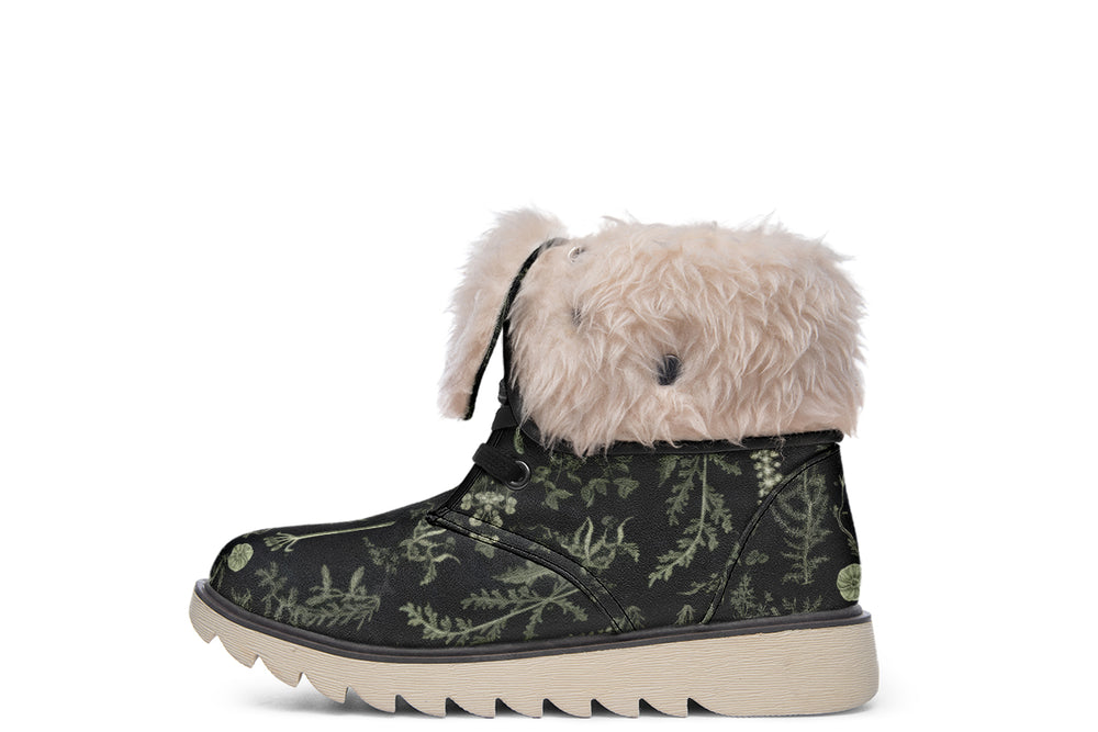 Autumn Memoir Fold Over Winter Boots - Microsuede Vegan Boots with Fur Lining and Convertible Style