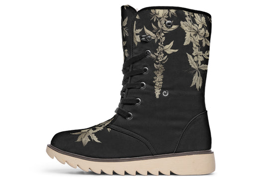 Black Night Ivy Fold Over Winter Boots