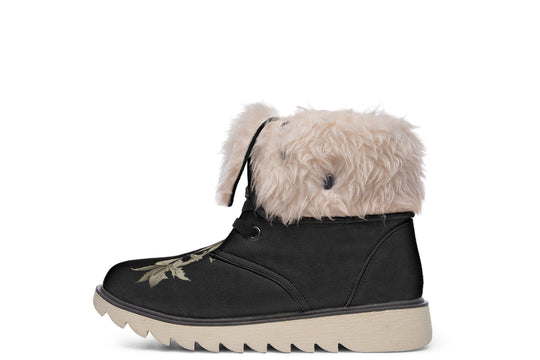 Black Night Ivy Fold Over Winter Boots