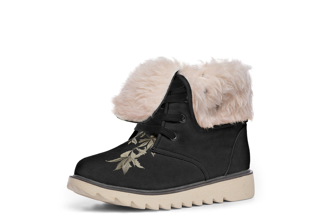 Black Night Ivy Fold Over Winter Boots