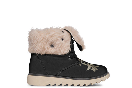 Black Night Ivy Fold Over Winter Boots