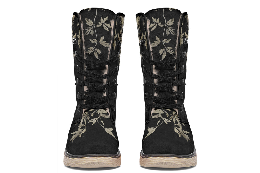 Black Night Ivy Fold Over Winter Boots