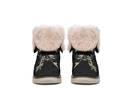 Black Night Ivy Fold Over Winter Boots