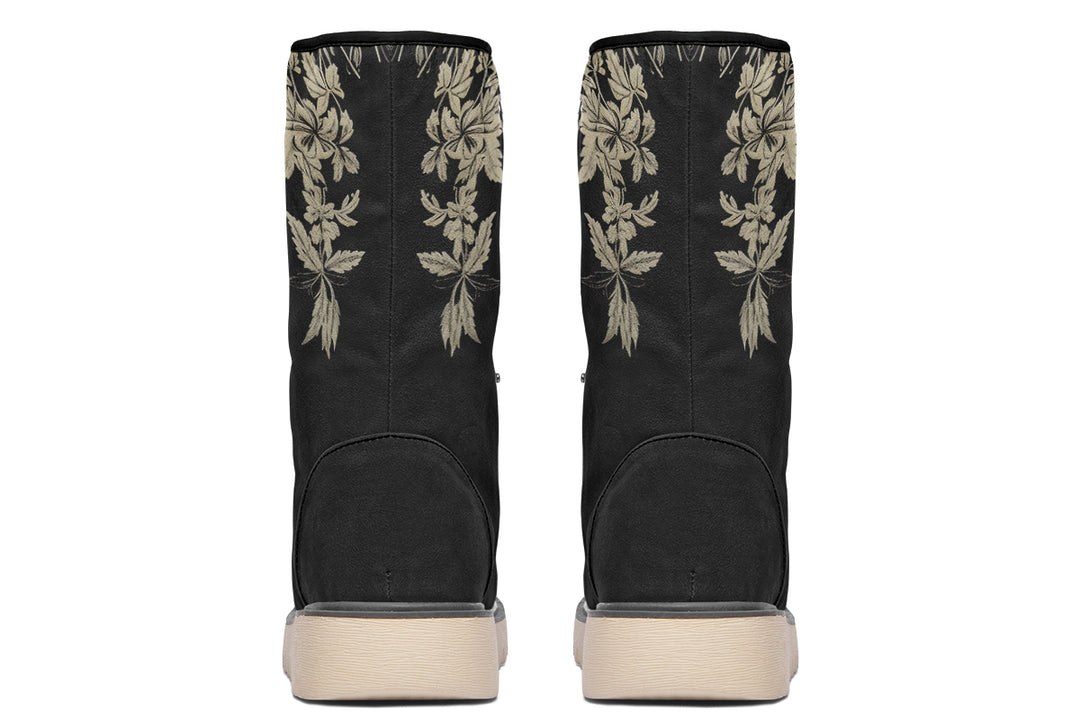 Black Night Ivy Fold Over Winter Boots