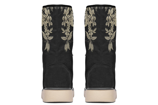 Black Night Ivy Fold Over Winter Boots