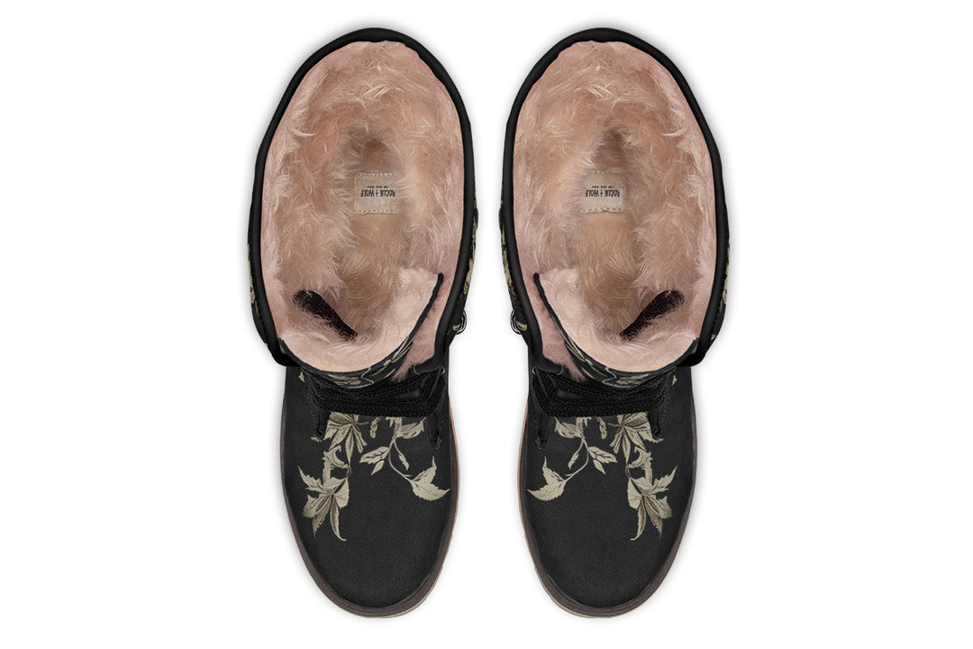 Black Night Ivy Fold Over Winter Boots