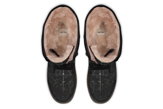 Cosmic Sphynx Cat Fold Over Winter Boots