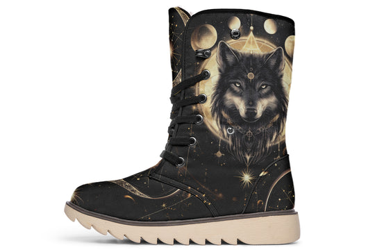 Guardian Wolf Fold Over Winter Boots