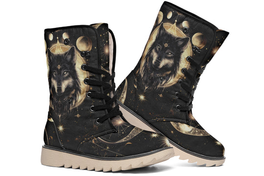 Guardian Wolf Fold Over Winter Boots