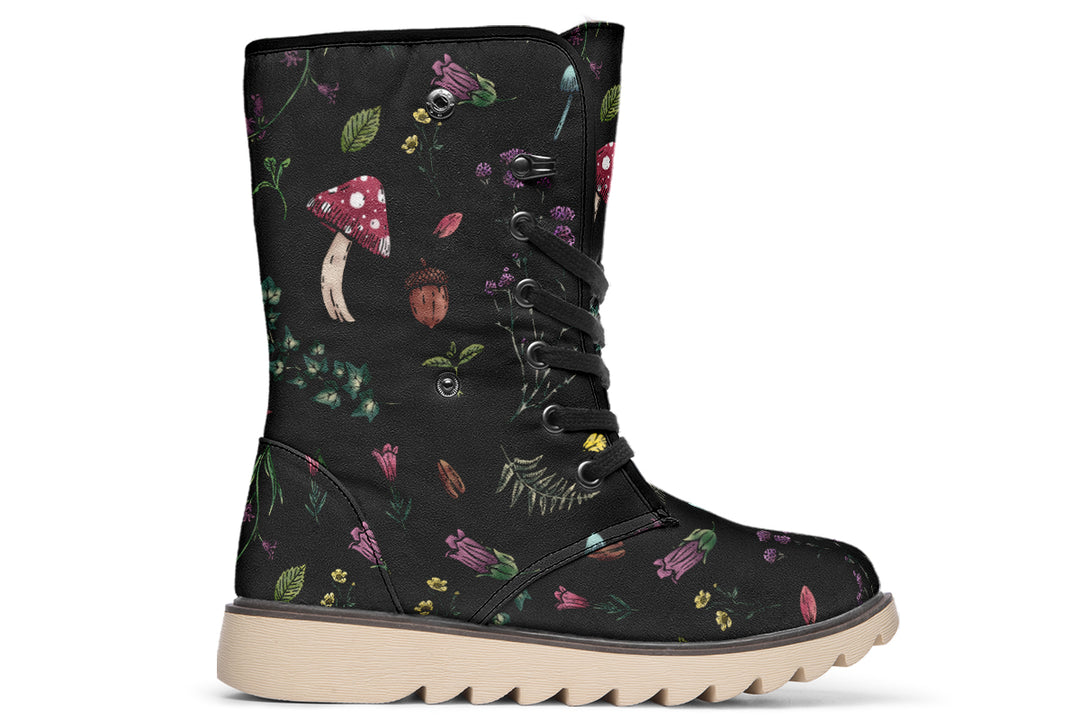 Herbology Fold Over Winter Boots - Microsuede Vegan Boots with Fur Lining and Convertible Style