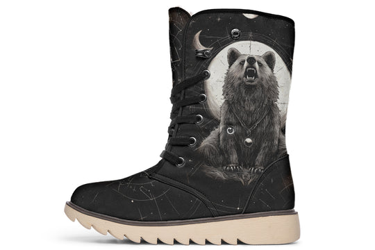 Lunar Bear Fold Over Winter Boots