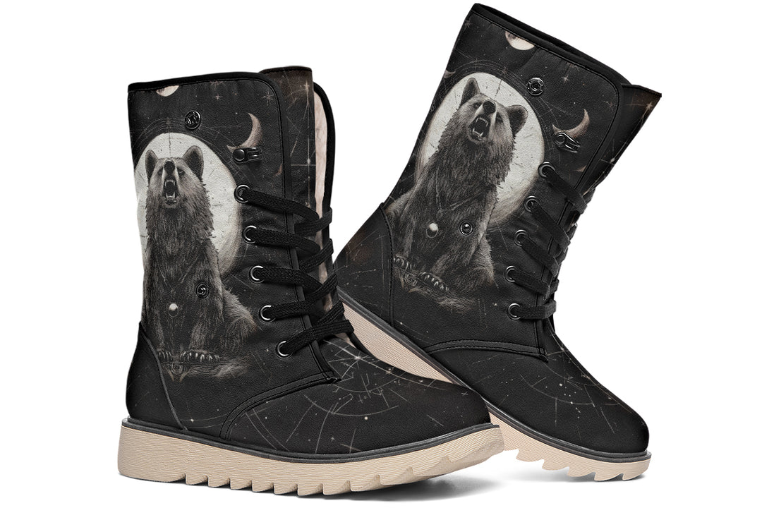 Lunar Bear Fold Over Winter Boots