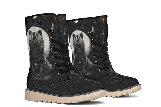 Lunar Bear Fold Over Winter Boots