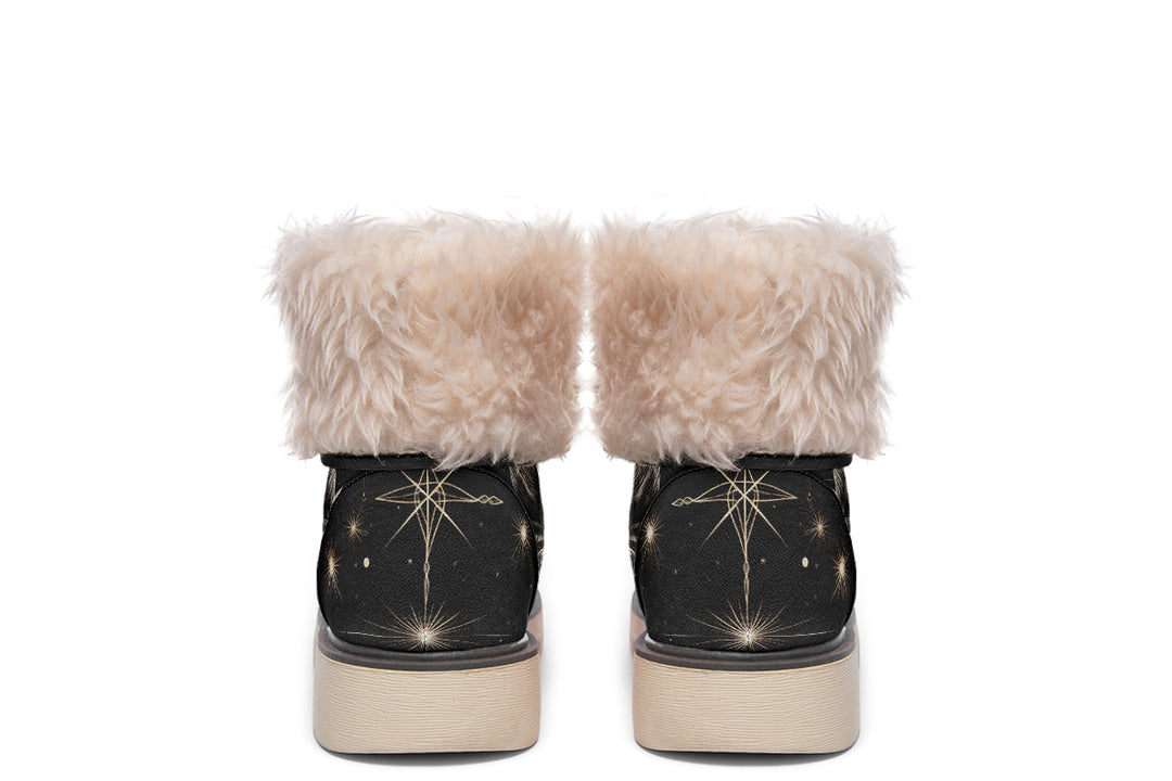 Lunar Sphynx Cat Fold Over Winter Boots