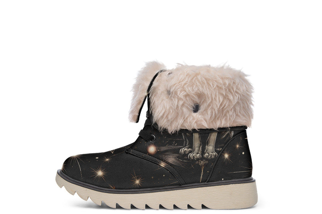 Lunar Sphynx Cat Fold Over Winter Boots