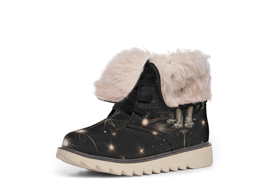 Lunar Sphynx Cat Fold Over Winter Boots
