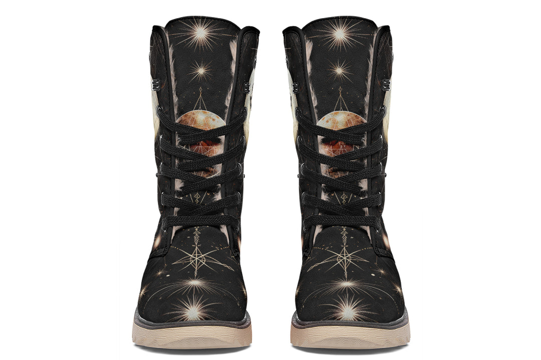 Lunar Sphynx Cat Fold Over Winter Boots