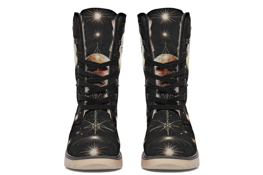 Lunar Sphynx Cat Fold Over Winter Boots