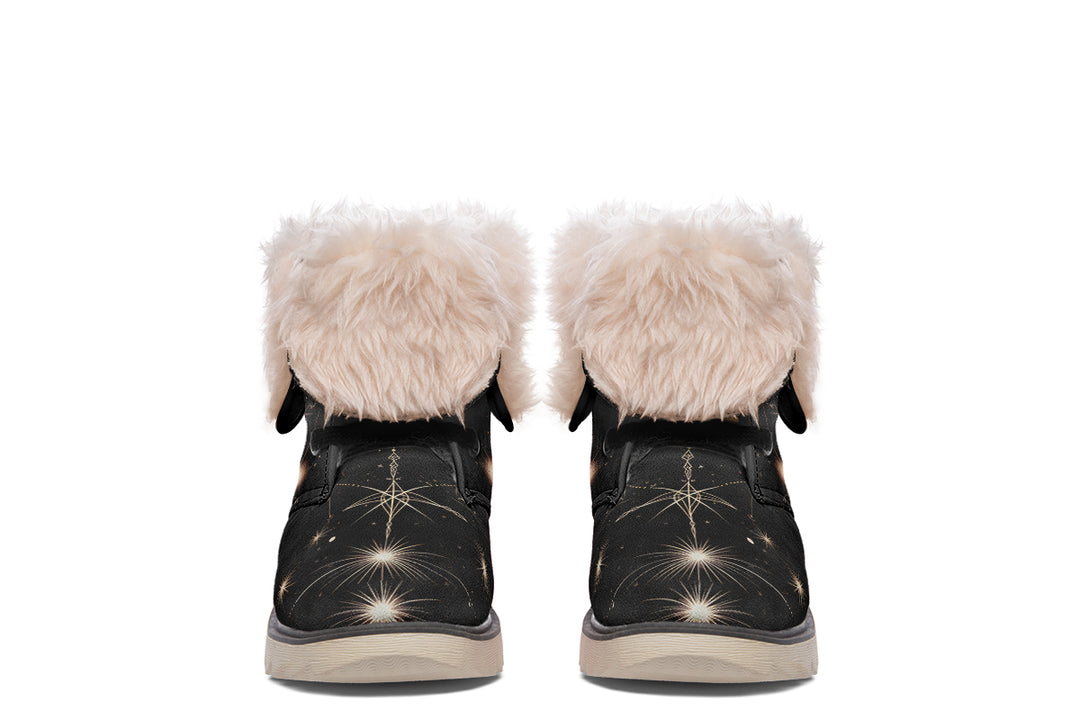 Lunar Sphynx Cat Fold Over Winter Boots