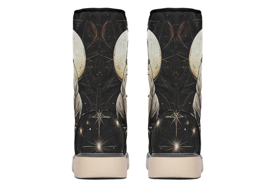 Lunar Sphynx Cat Fold Over Winter Boots