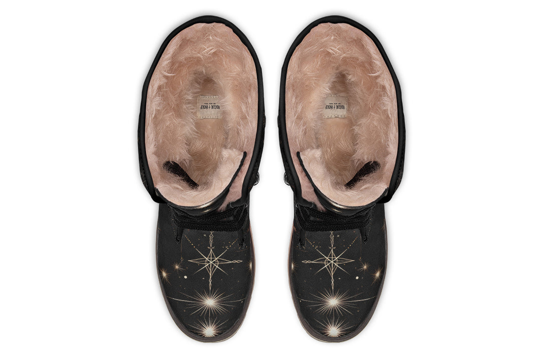 Lunar Sphynx Cat Fold Over Winter Boots