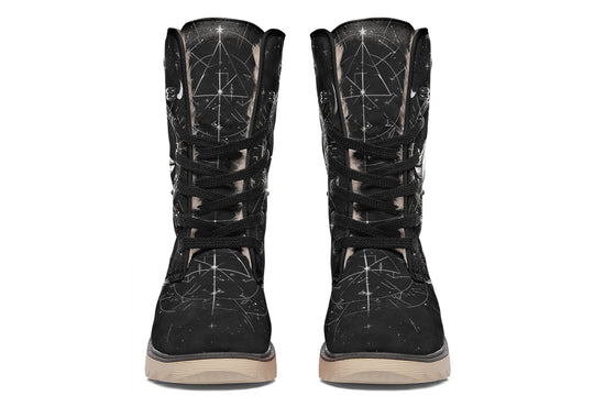 Moonbound Wolf Fold Over Winter Boots